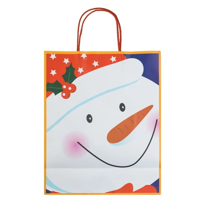 Sacosa Cadou de Craciun Om de Zapada cu Ochi 3D 26x12x32cm Sacosa Cadou de Craciun Om de Zapada cu Ochi 3D 26x12x32cm