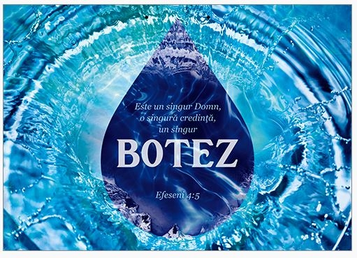 Poster cu verset A4 -  Verset:  "Este un singur Domn, o singură credinţă, un singur botez." Efeseni 4:5    [144]