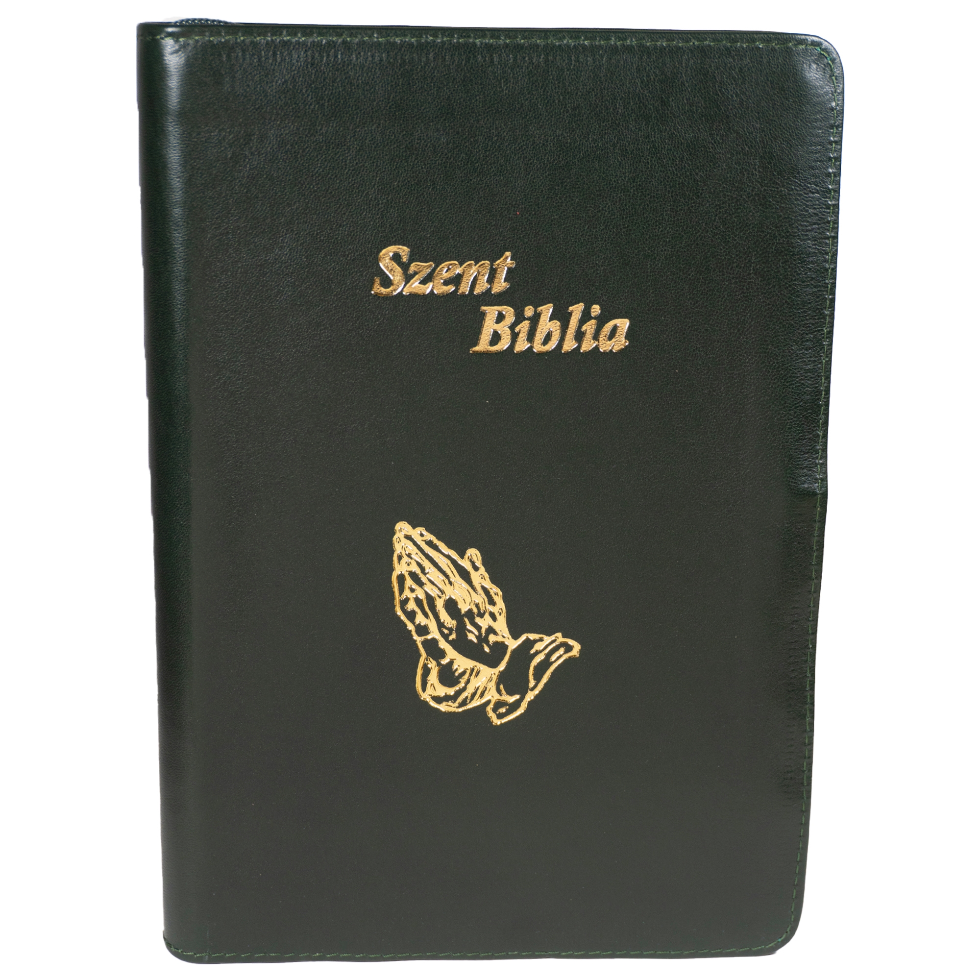 Szent Biblia, Nagy Biblia, Sötétzöld, Bőr, Cipzáros, Károli Gáspár Forditása - Biblia mare, piele in lb. maghiara [073 PF]