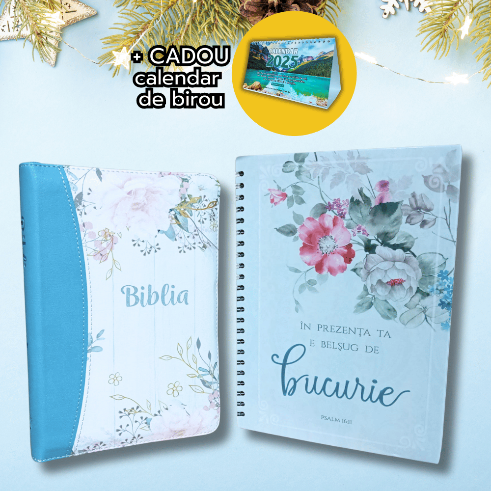 PACHET 5: Biblia + Jurnal cu versete (+ CADOU Calendar de birou)