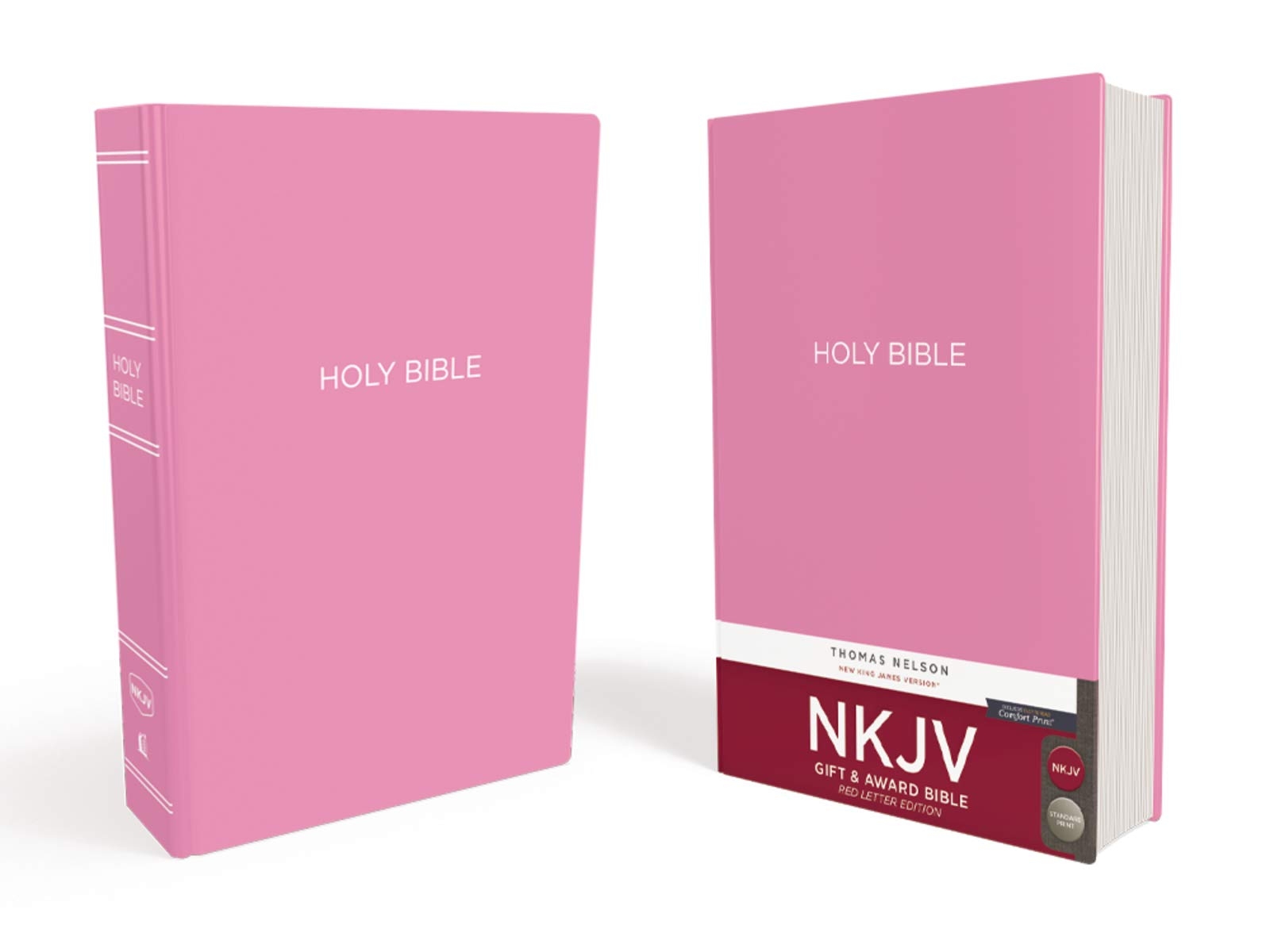 Biblia in limba engleza - Holy Bible, NKJV, Gift and Award Bible, Leather-Look, Pink, Red Letter Edition Biblia in limba engleza - Holy Bible, NKJV, Gift and Award Bible, Leather-Look, Pink, Red Letter Edition