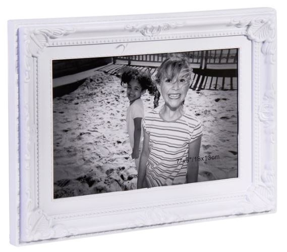Rama foto, alba - 1 poza de 18x13cm Rama foto, alba - 1 poza de 18x13cm