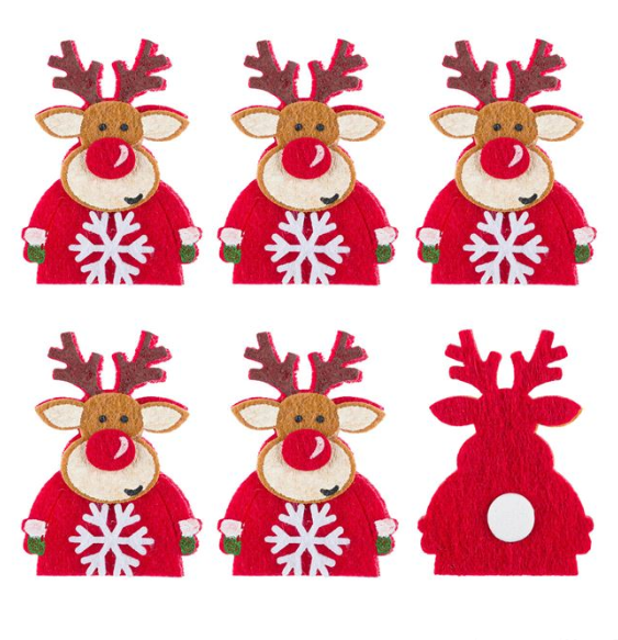 Autocolante decorative de Craciun - Reni, 6 buc.