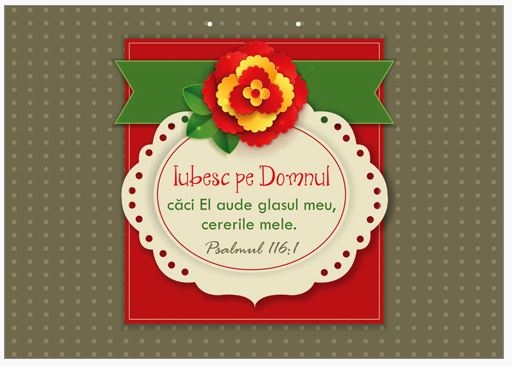 Poster cu verset A4 - Verset:  "Iubesc pe Domnul, căci El aude glasul meu, cererile mele." Psalmul 116:1   [158]