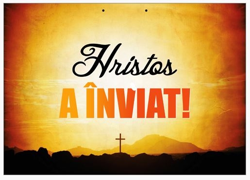 Poster cu verset A4 - Text:  "Hristos a înviat!"    [160]