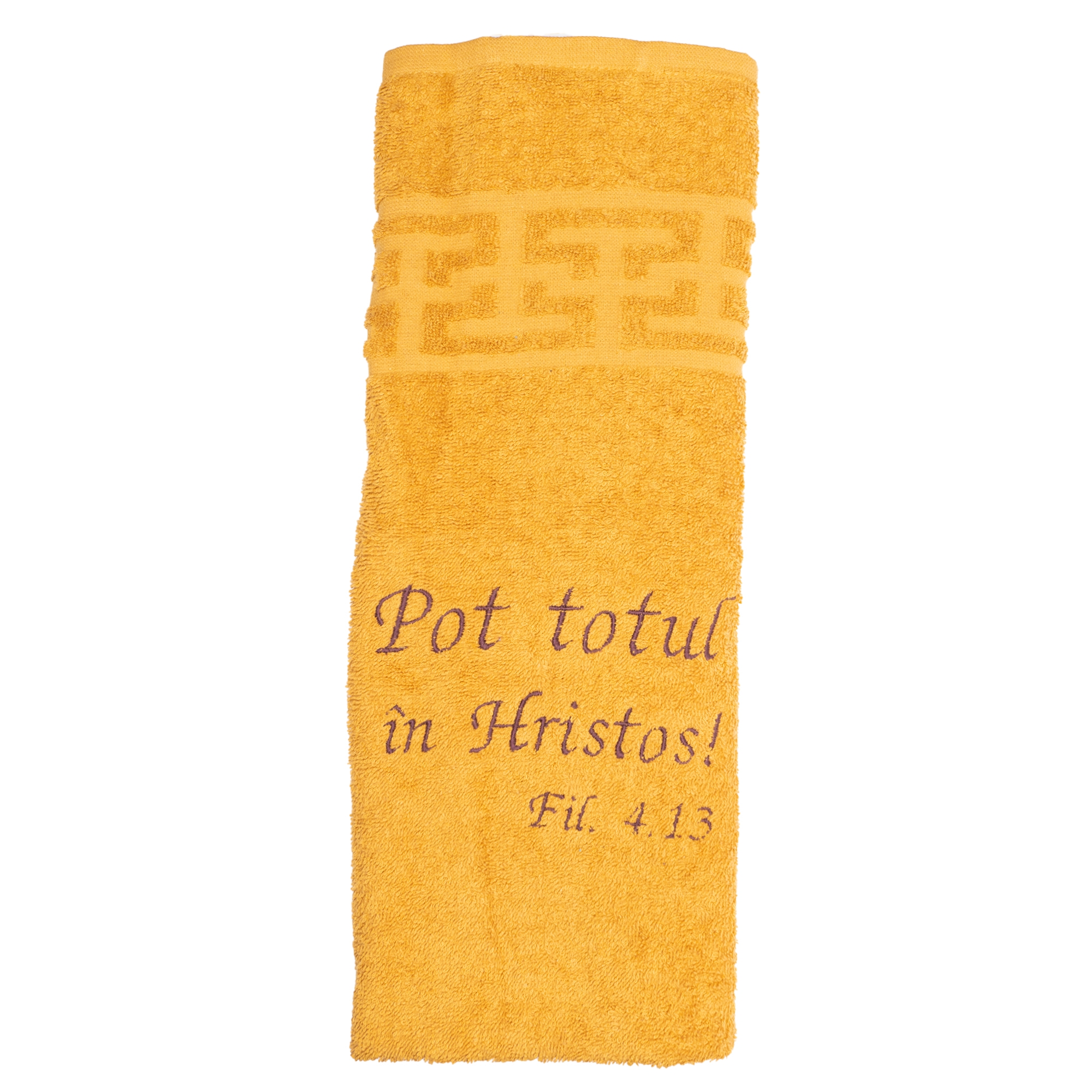 Prosop brodat - Pot totul in Hristos! (maro) Prosop brodat - Pot totul in Hristos! (maro)