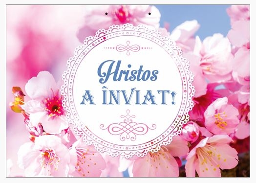 Poster cu verset A4 - Text:  "Hristos a înviat!"   [163]