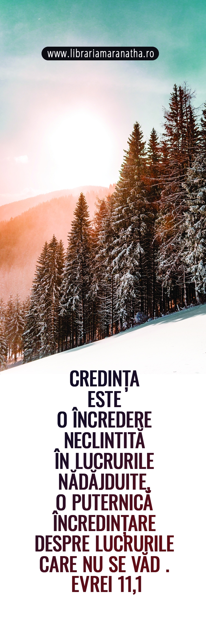 Semn de carte - Credinta este o incredere neclintita (85) Semn de carte - Credinta este o incredere neclintita (85)