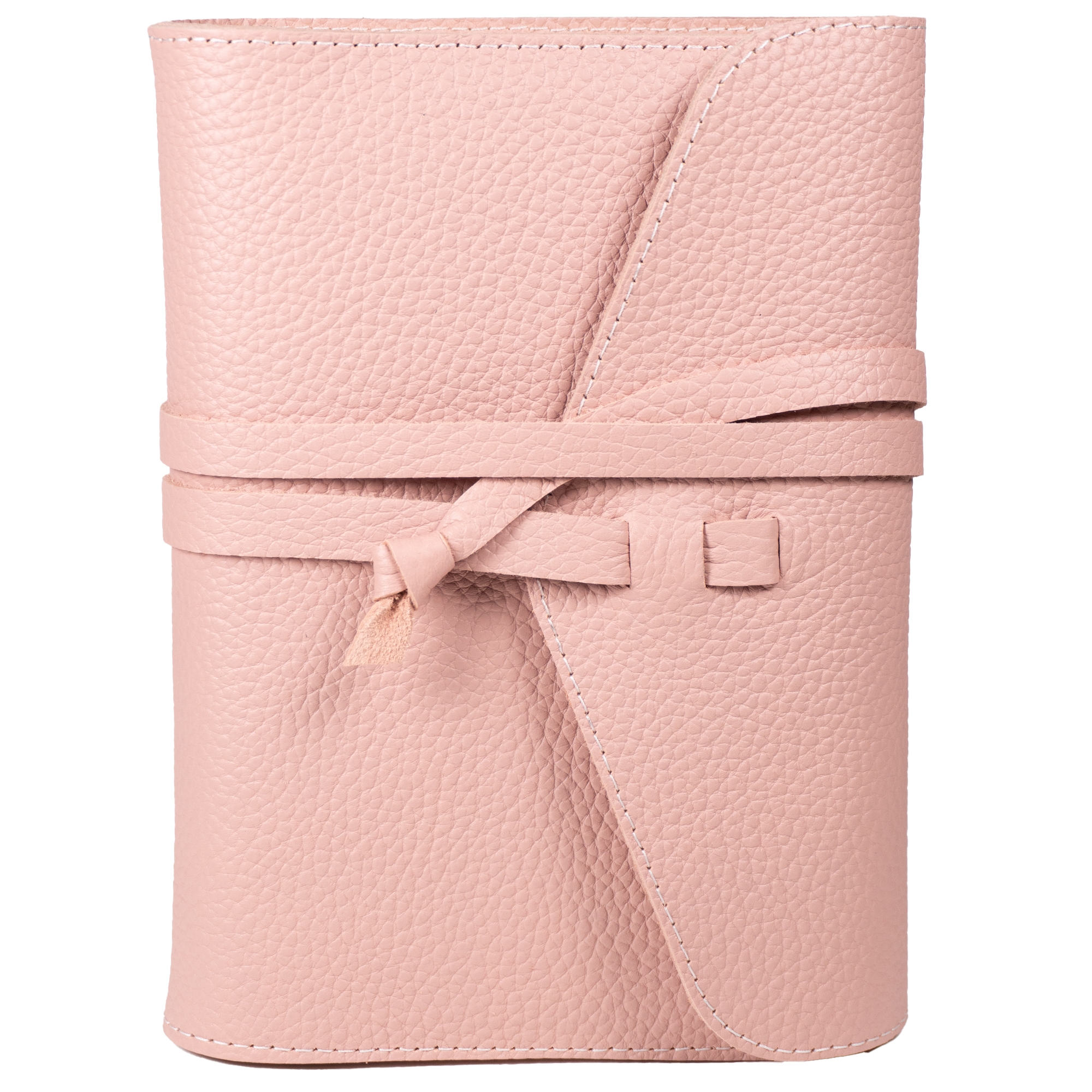 Biblia in husa handmade piele autentica, cu clapeta si snur, marime medie, roz plămâniu, index, margini aurii, cuv. lui Isus cu rosu [057 SNU]