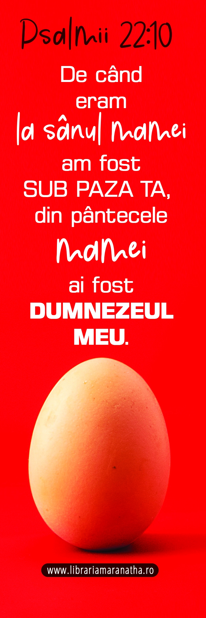 Semn de carte - De cand eram la sanul mamei am fost sub paza Ta (80) Semn de carte - De cand eram la sanul mamei am fost sub paza Ta (80)