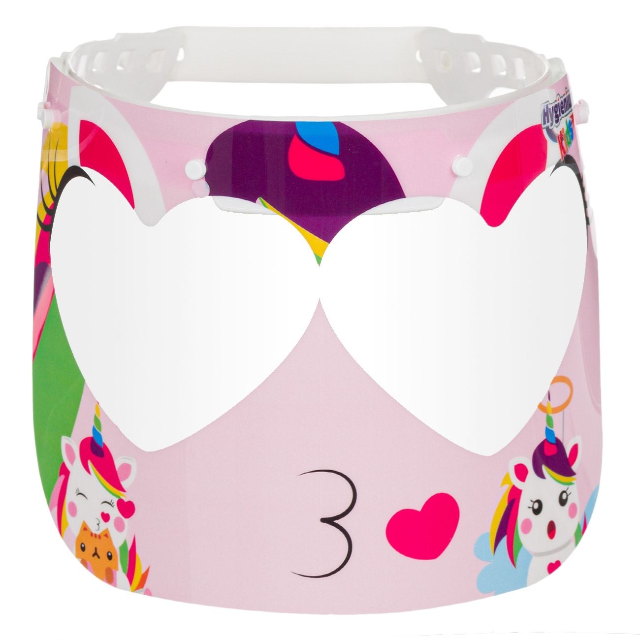 Viziera protectie copii - Roz cu unicorn Viziera protectie copii - Roz cu unicorn