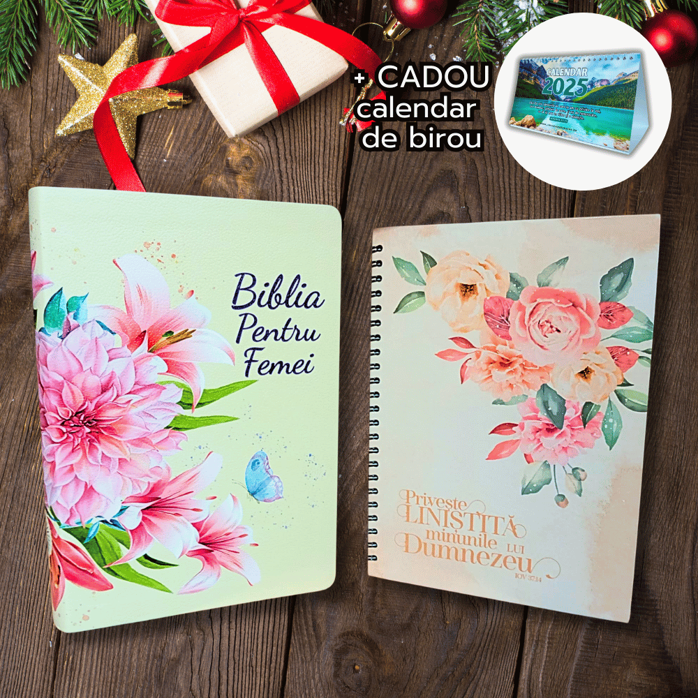 PACHET 8: Biblia + Jurnal cu versete (+ CADOU Calendar de birou) PACHET 8: Biblia + Jurnal cu versete (+ CADOU Calendar de birou)