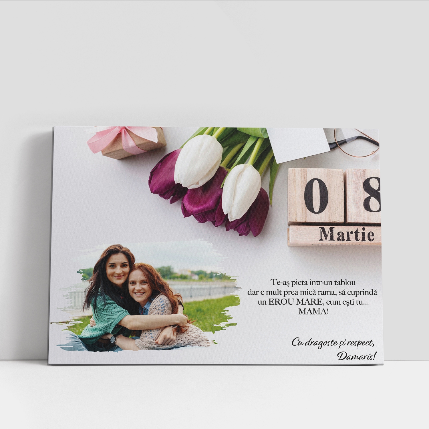 Tablou canvas personalizat cu poză – 8 Martie Tablou canvas personalizat cu poză – 8 Martie