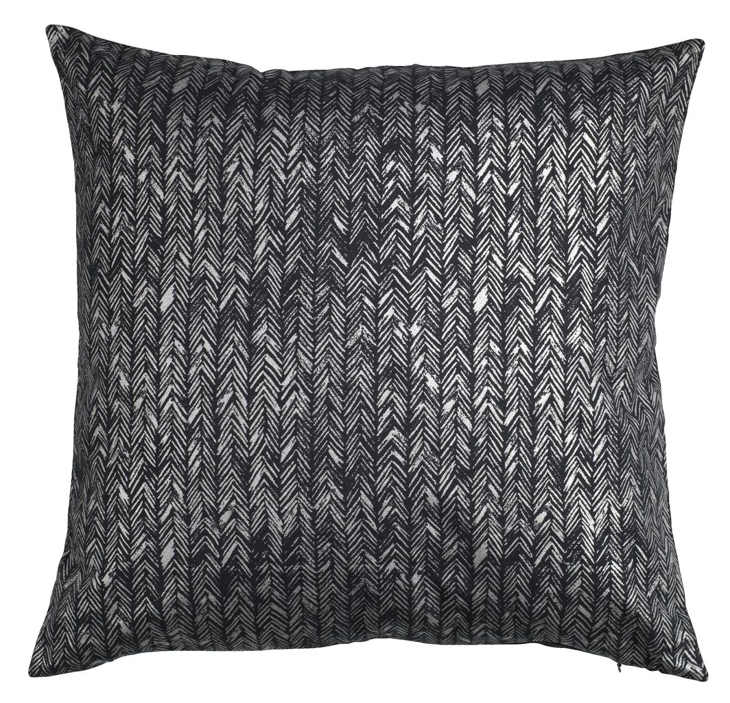 Fata de perna, negru-argintiu - Duehode (50x50cm) Fata de perna, negru-argintiu - Duehode (50x50cm)