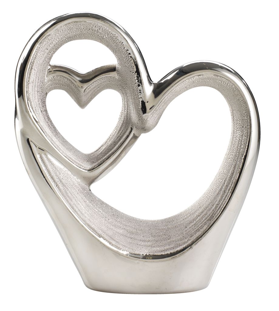 Ornament - argintiu cu inimi