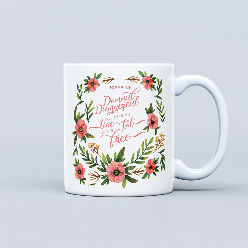 Cana cu verset biblic, cadou crestin - Iosua 1:9