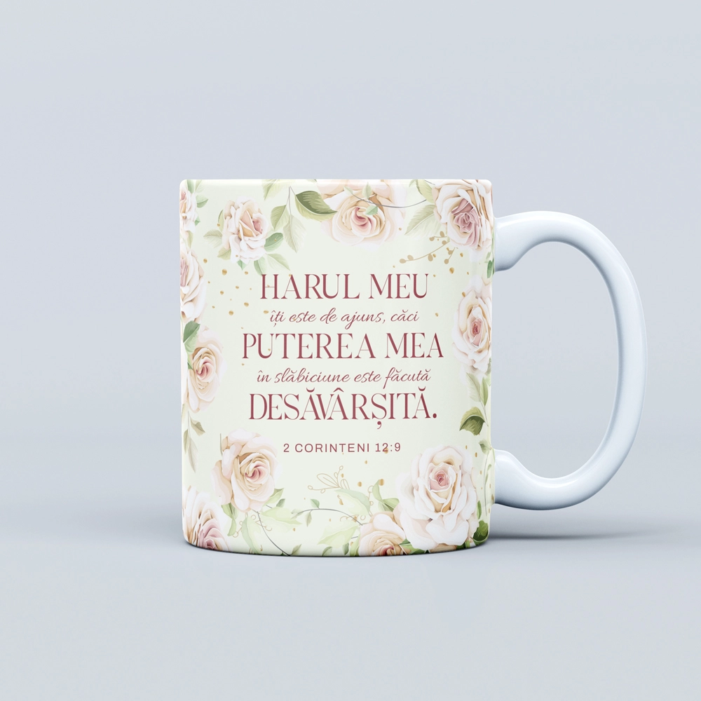 Cana cu verset biblic, cadou crestin - 2 Corinteni 12:9
