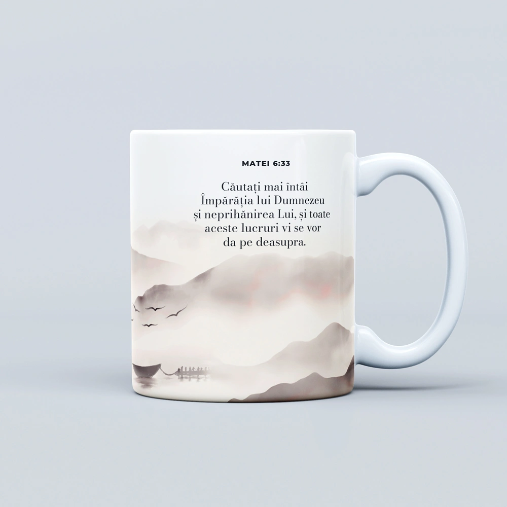Cana cu verset biblic, cadou crestin - Matei 6:33 Cana cu verset biblic, cadou crestin - Matei 6:33