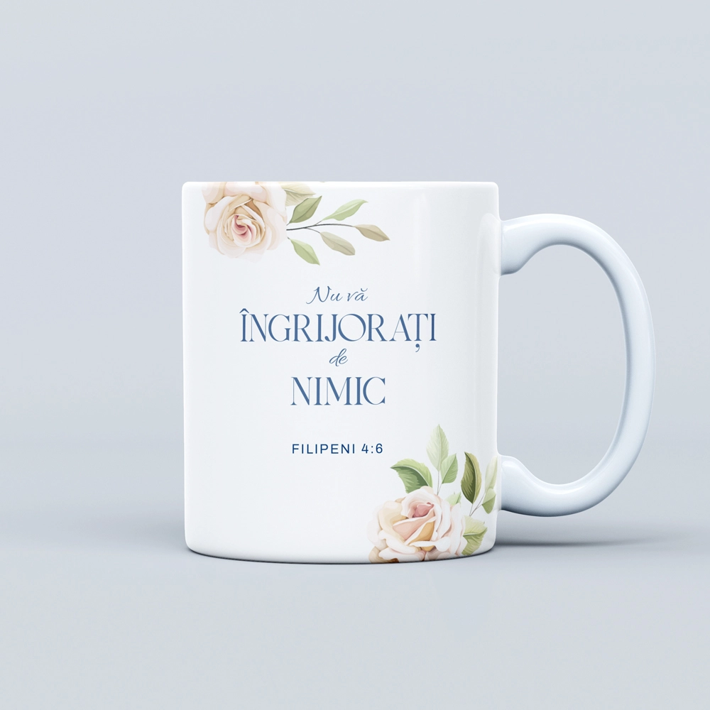 Cana cu verset biblic, cadou crestin - Filipeni 4:6 Cana cu verset biblic, cadou crestin - Filipeni 4:6