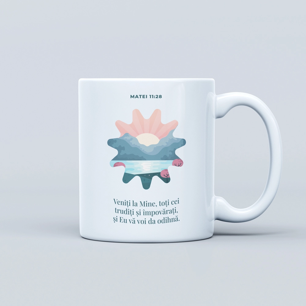 Cana cu verset biblic, cadou crestin - Matei 11:28