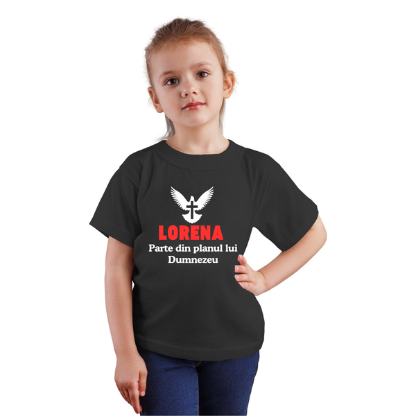 Tricou negru personalizat fete, mesaj biblic