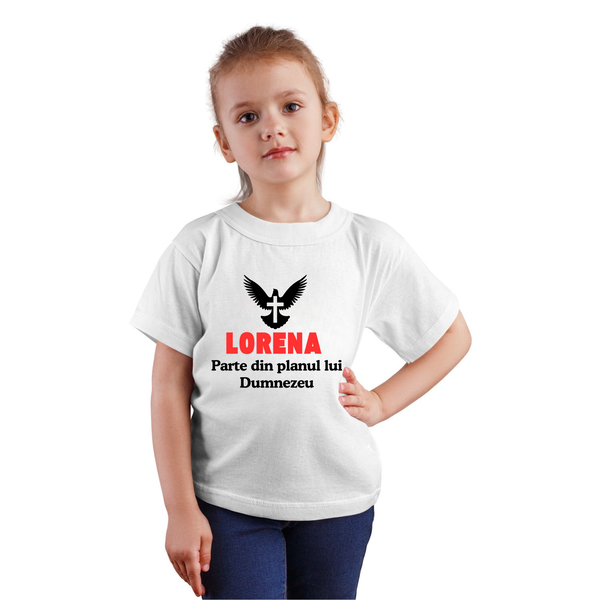 Tricou alb personalizat fete, mesaj biblic