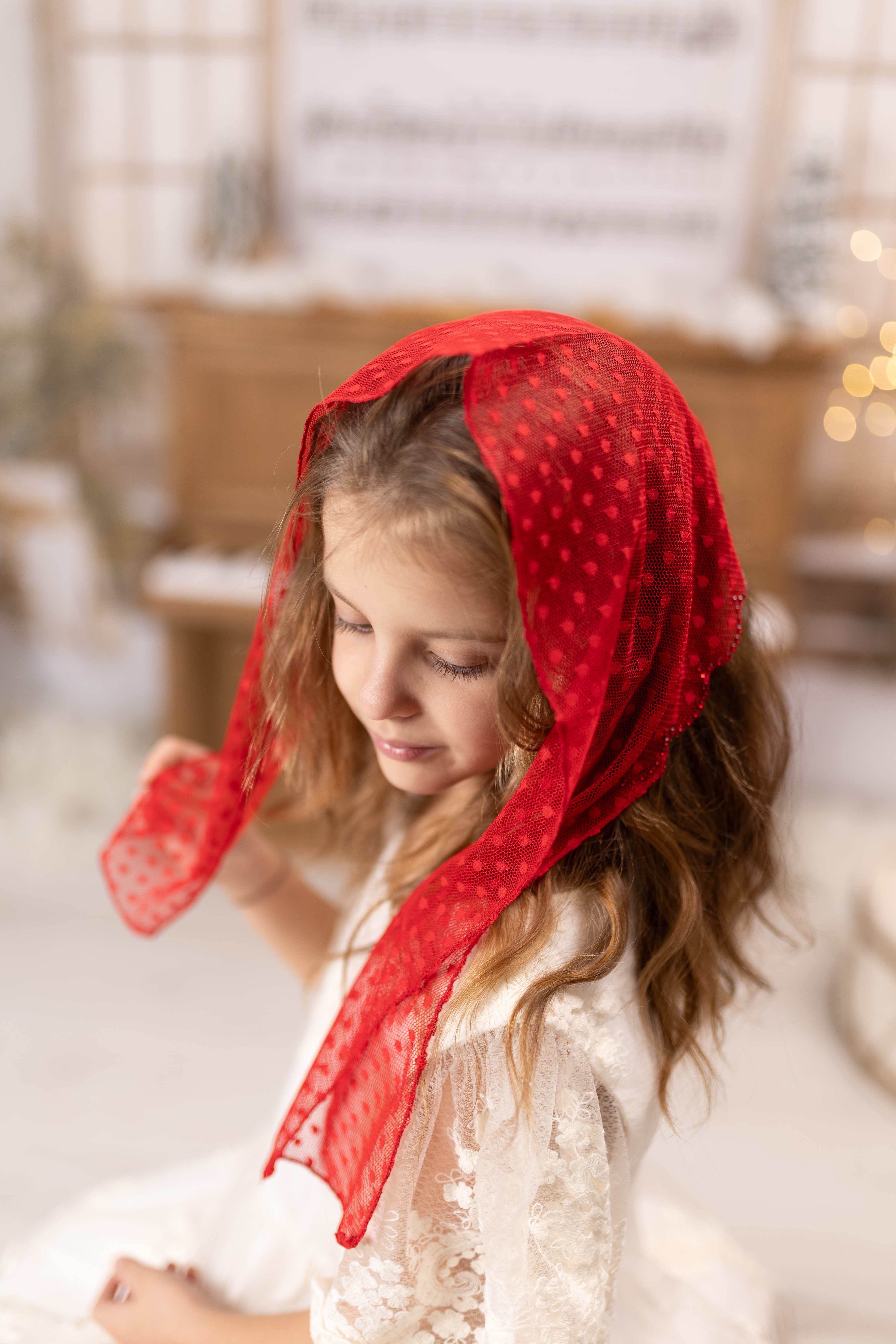 Batic din dantela - rosu