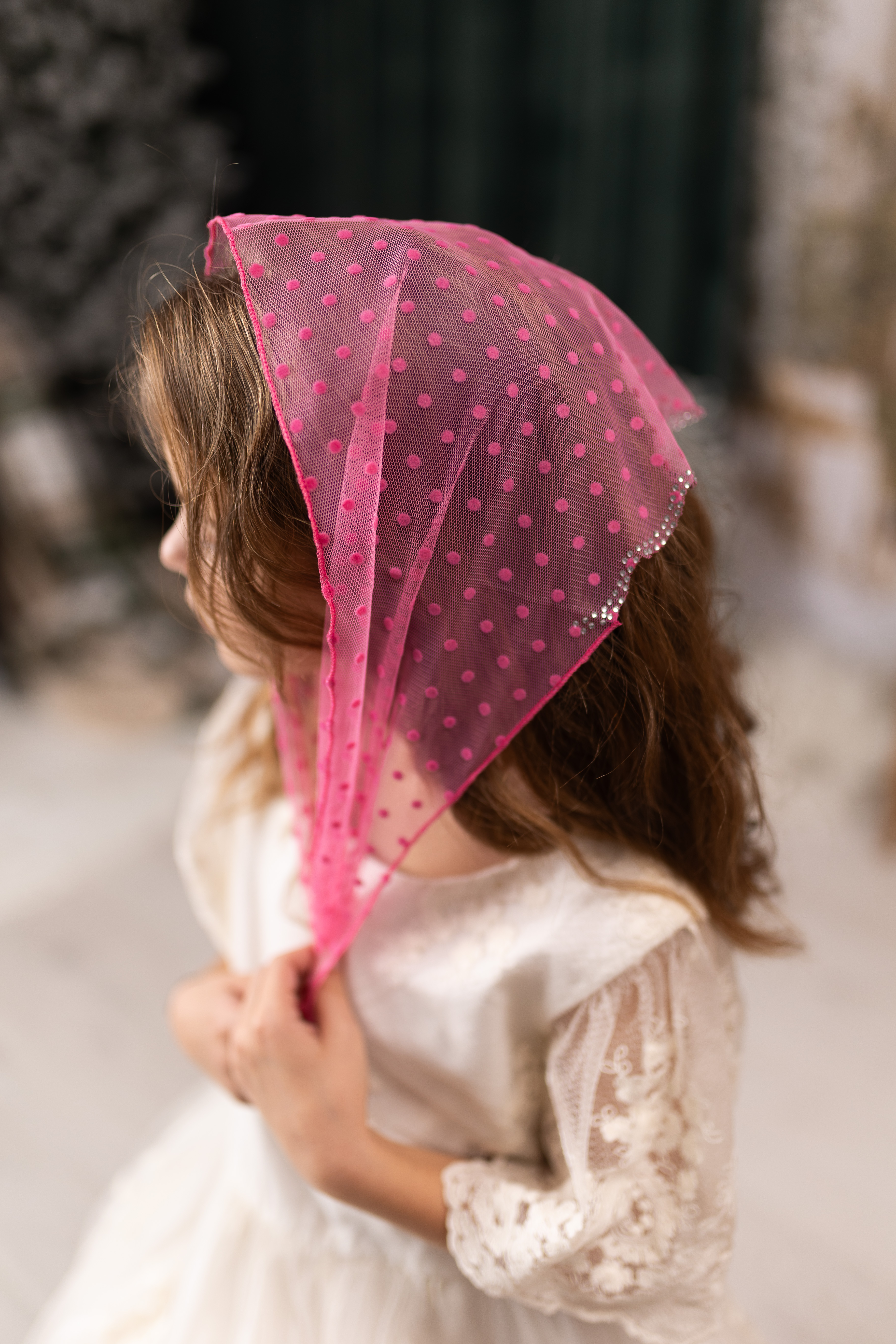 Batic din dantela - roz