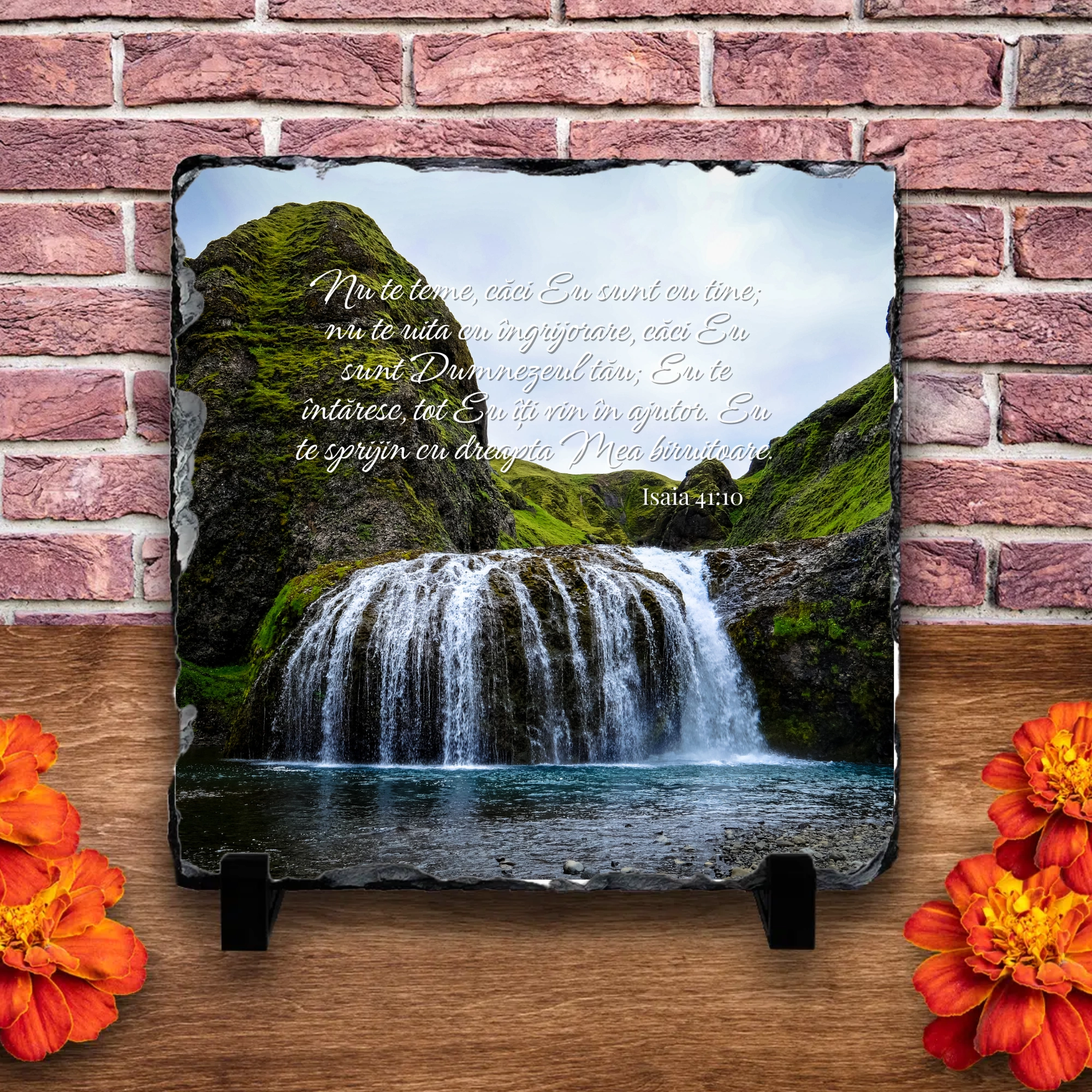 Placă ardezie, verset biblic - Isaia 41:10