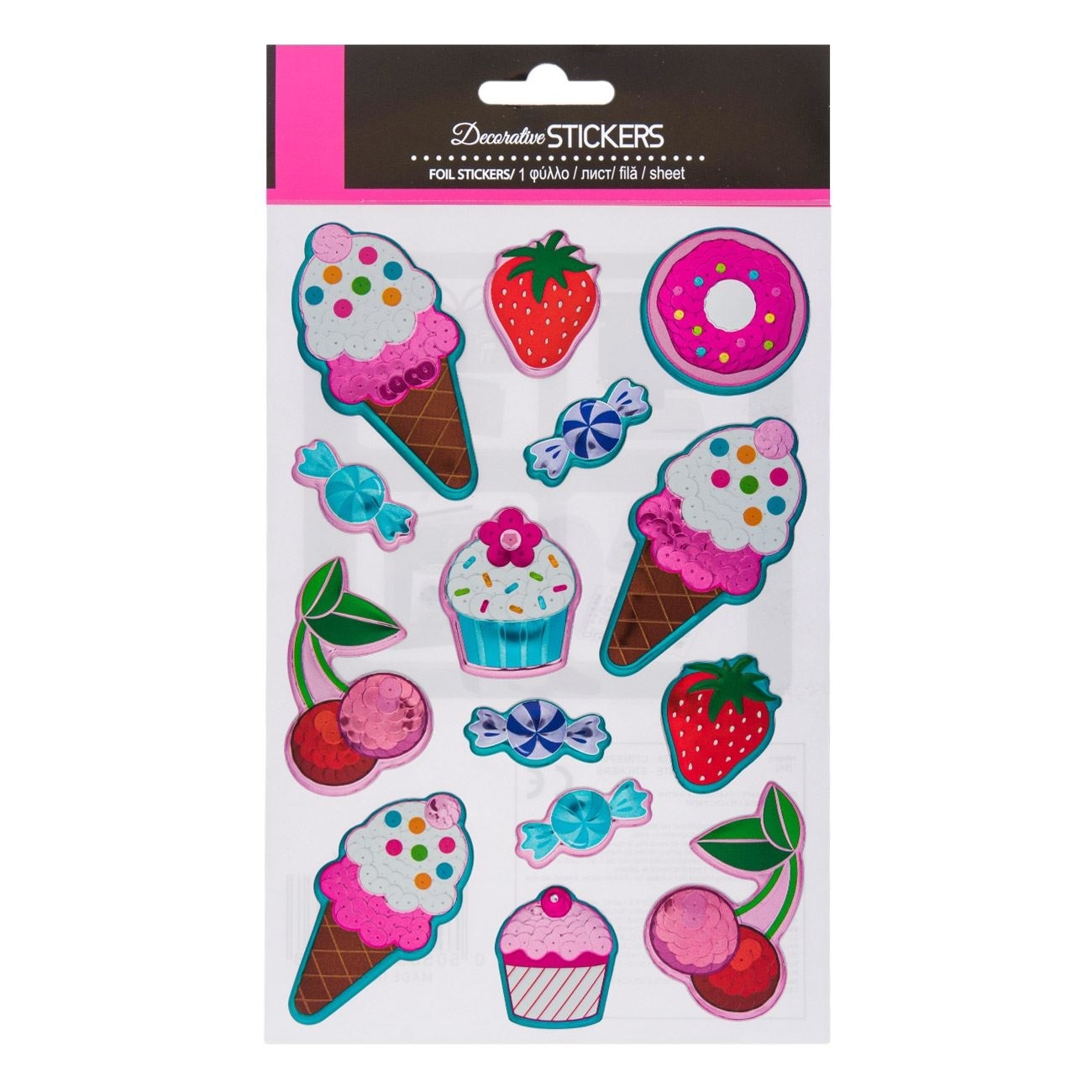 Autocolante - Inghetata, Capsuni..., 14 buc. (3+) Autocolante - Inghetata, Capsuni..., 14 buc. (3+)