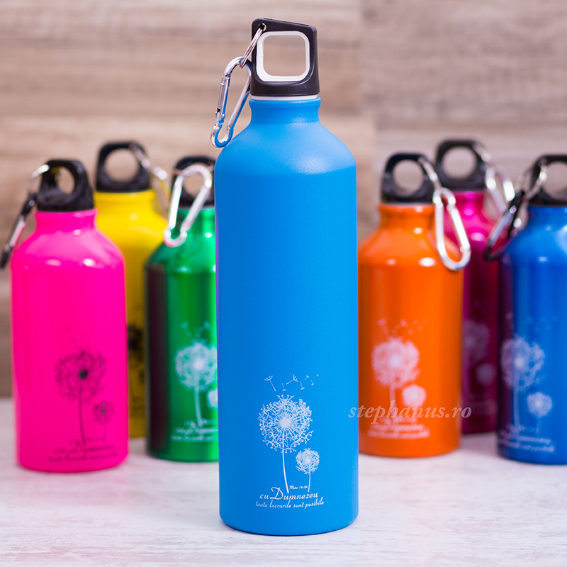 Sticla mare transport apa - Cu Dumnezeu toate lucrurile (albastra) Sticla mare transport apa - Cu Dumnezeu toate lucrurile (albastra)