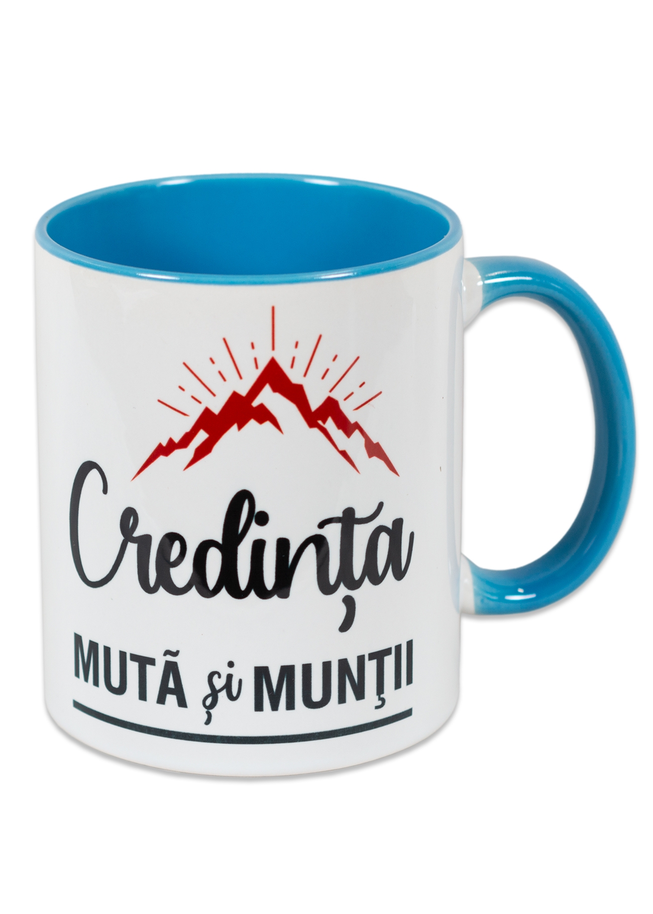 Cana - Credinta muta si muntii (interior albastru) Cana - Credinta muta si muntii (interior albastru)