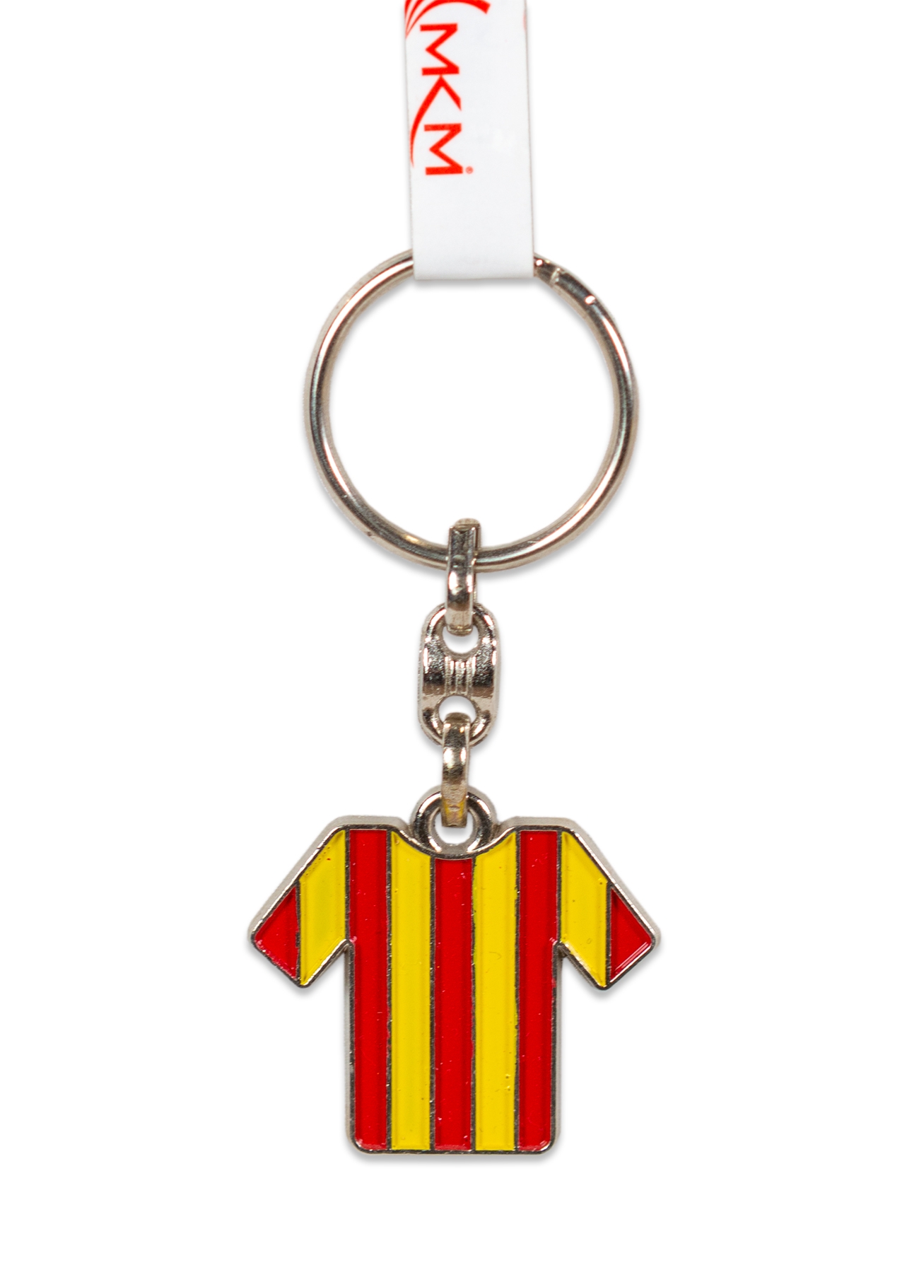 Breloc metalic, tricou rosu-galben