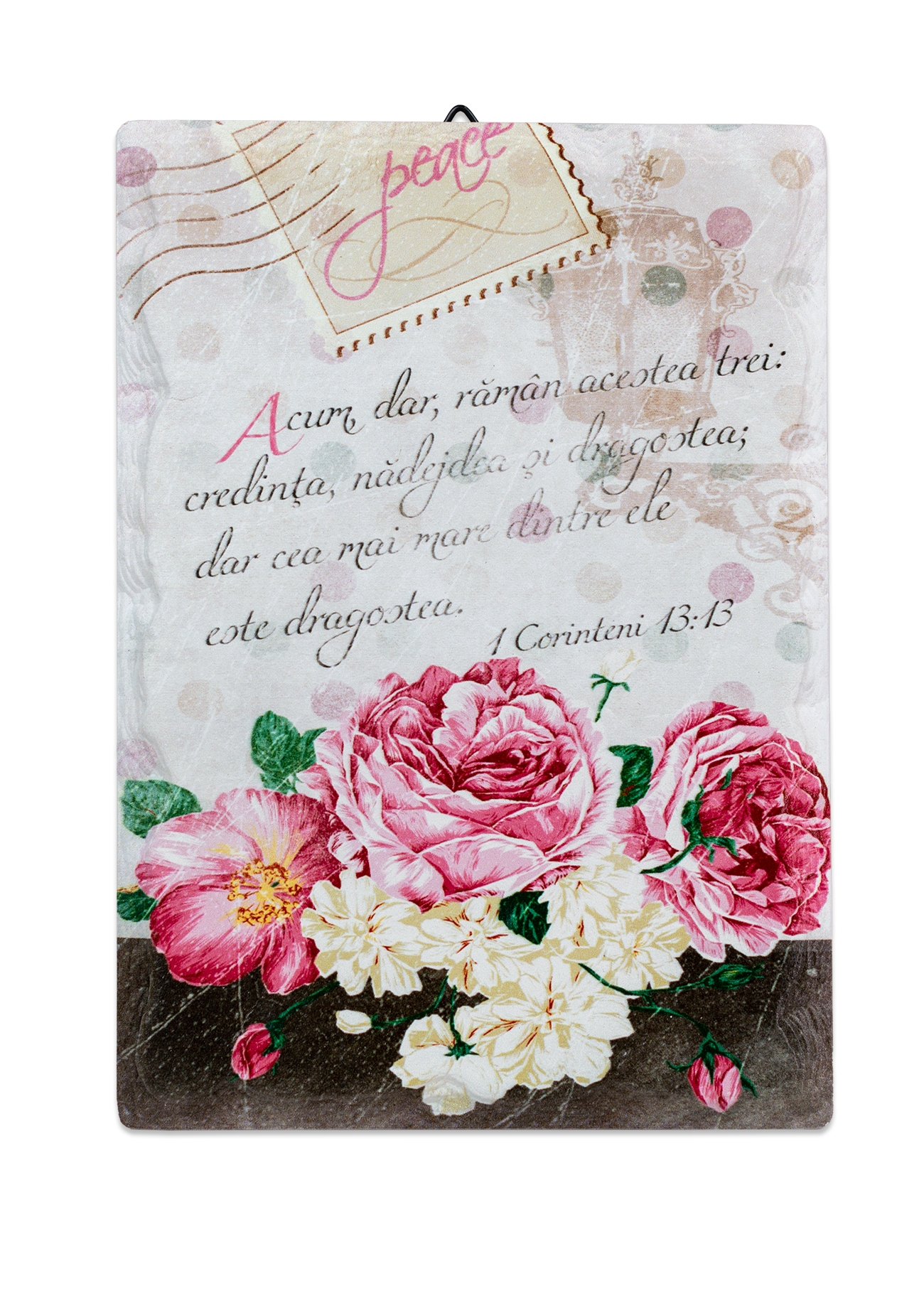 Aplica vintage ceramica - Credinta, nadejdea, dragostea Aplica vintage ceramica - Credinta, nadejdea, dragostea