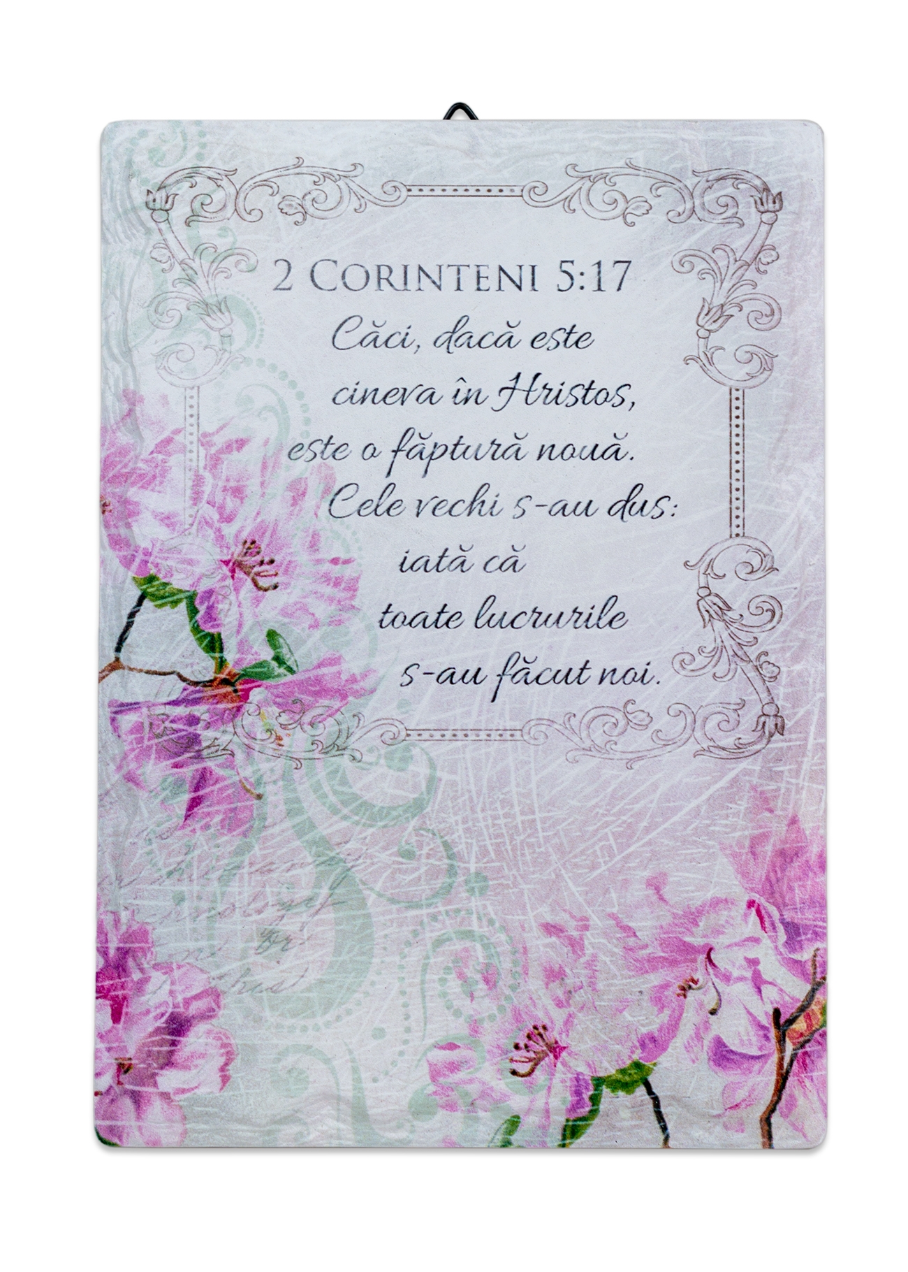 Aplica vintage ceramica - "Caci, daca este cineva in Hristos, este o faptura noua" Aplica vintage ceramica - "Caci, daca este cineva in Hristos, este o faptura noua"