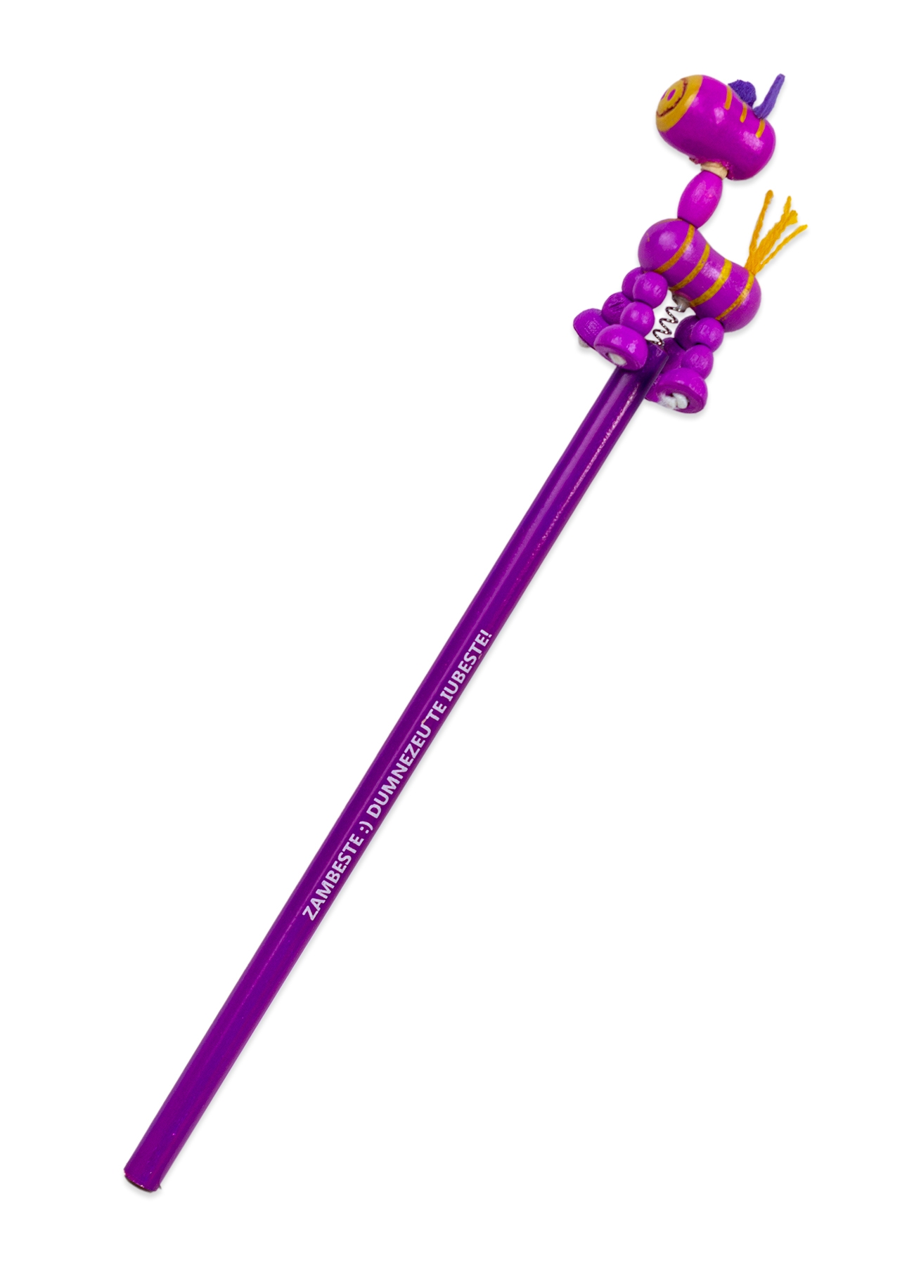 Creion cu mesaj crestin - Zâmbește Dumnezeu te iubește!  (mov) Creion cu mesaj crestin - Zâmbește Dumnezeu te iubește!  (mov)