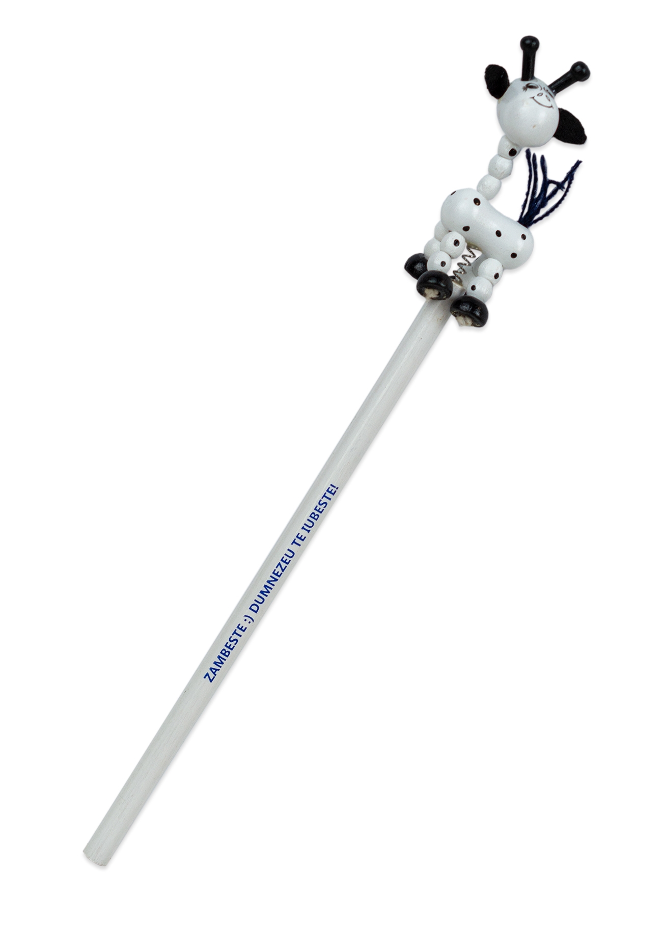 Creion cu mesaj crestin - Zâmbește Dumnezeu te iubește!  (alb) Creion cu mesaj crestin - Zâmbește Dumnezeu te iubește!  (alb)