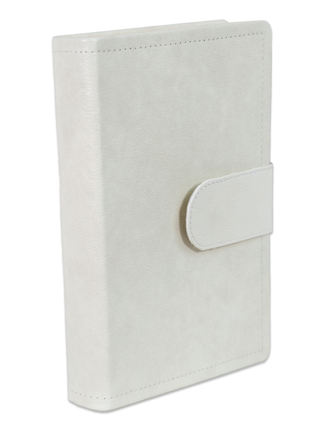 Biblia marime medie, crem deschis, piele, inchidere baretă cu capsă, margini aurii, index, cuv. lui Isus cu rosu [MAR 057 PBI]