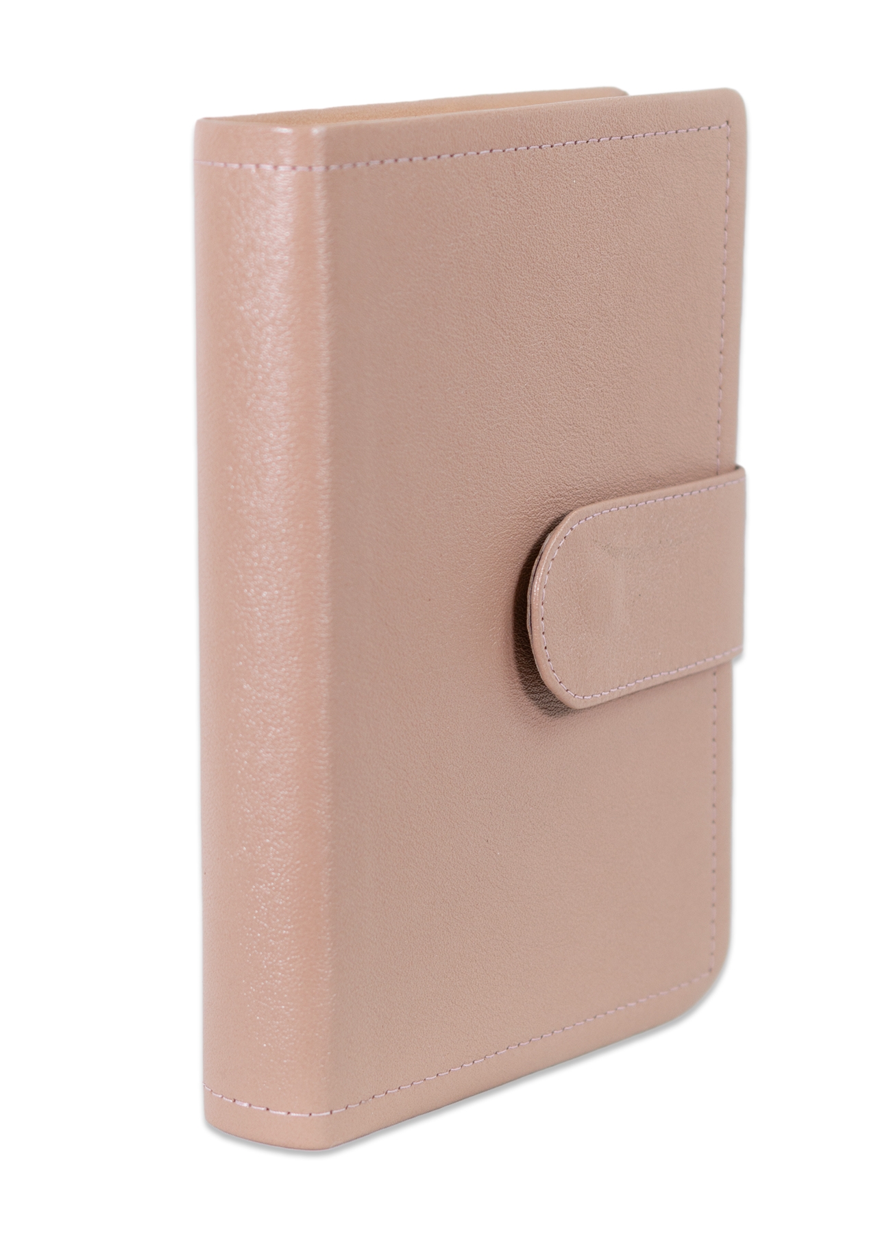 Biblia marime medie, plămâniu închis, piele, inchidere baretă cu capsă, margini aurii, index, cuv. lui Isus cu rosu [MAR 057 PBI]