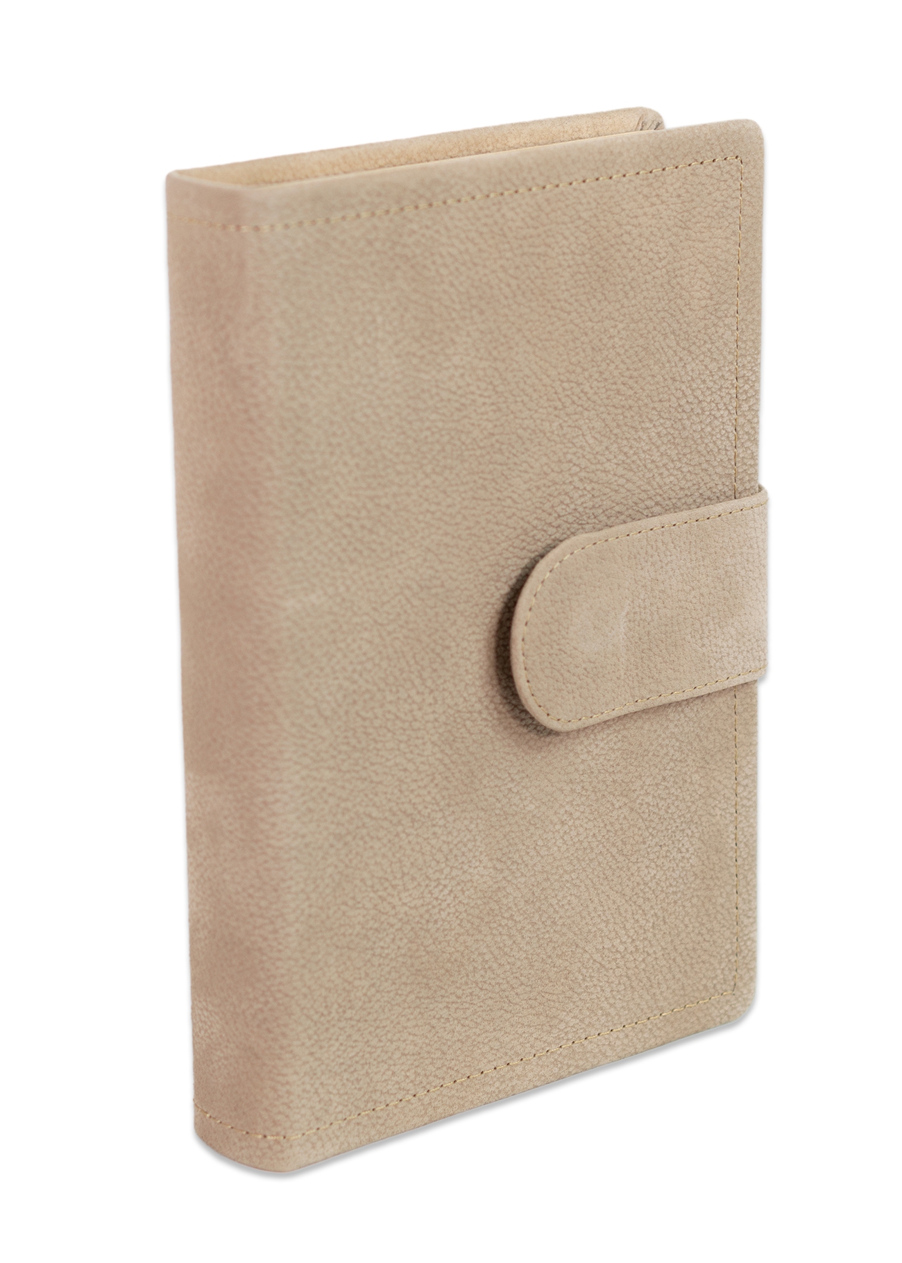 Biblia marime medie, maro deschis, piele, inchidere baretă cu capsă, margini aurii, index, cuv. lui Isus cu rosu [MAR 057 PBI]