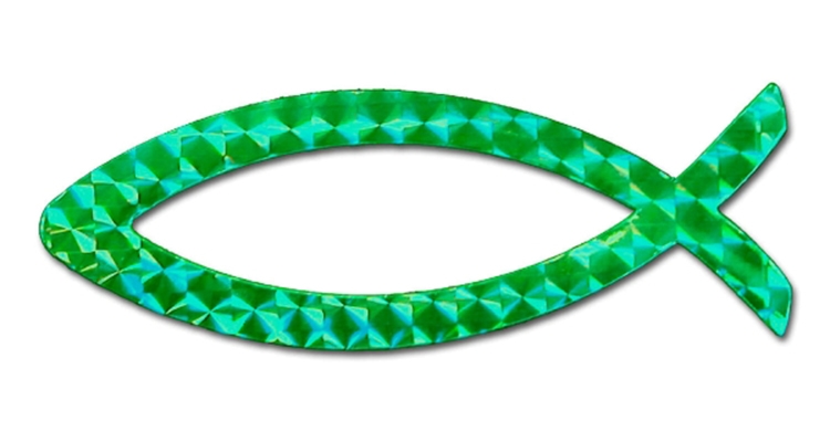 Emblema auto pește, magnetic, reflectorizant - verde Emblema auto pește, magnetic, reflectorizant - verde