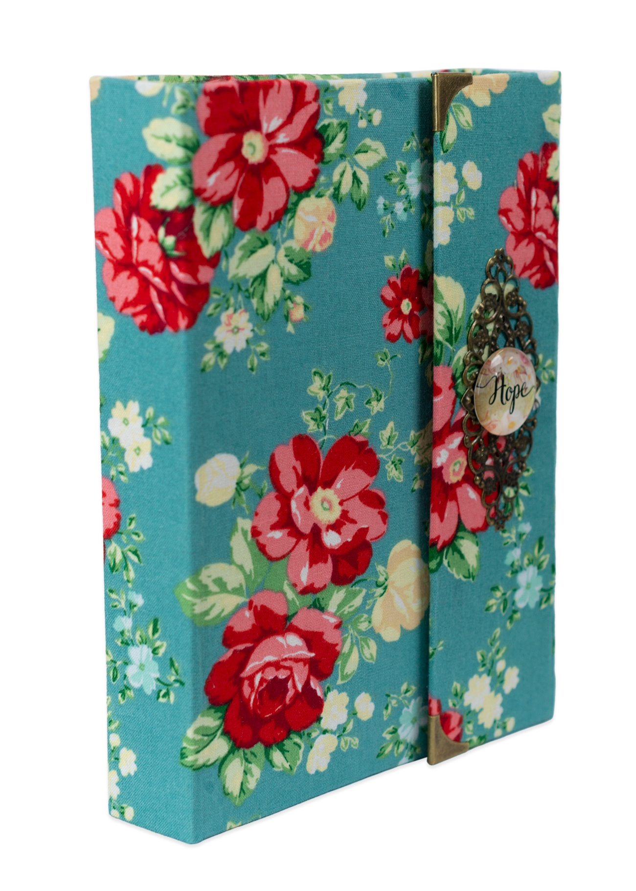 Biblia handmade, model 87, marime medie, inchidere cu clapeta, coperta tare textila, margini aurii, index, cuv. lui Isus cu rosu [SI 057 HM]