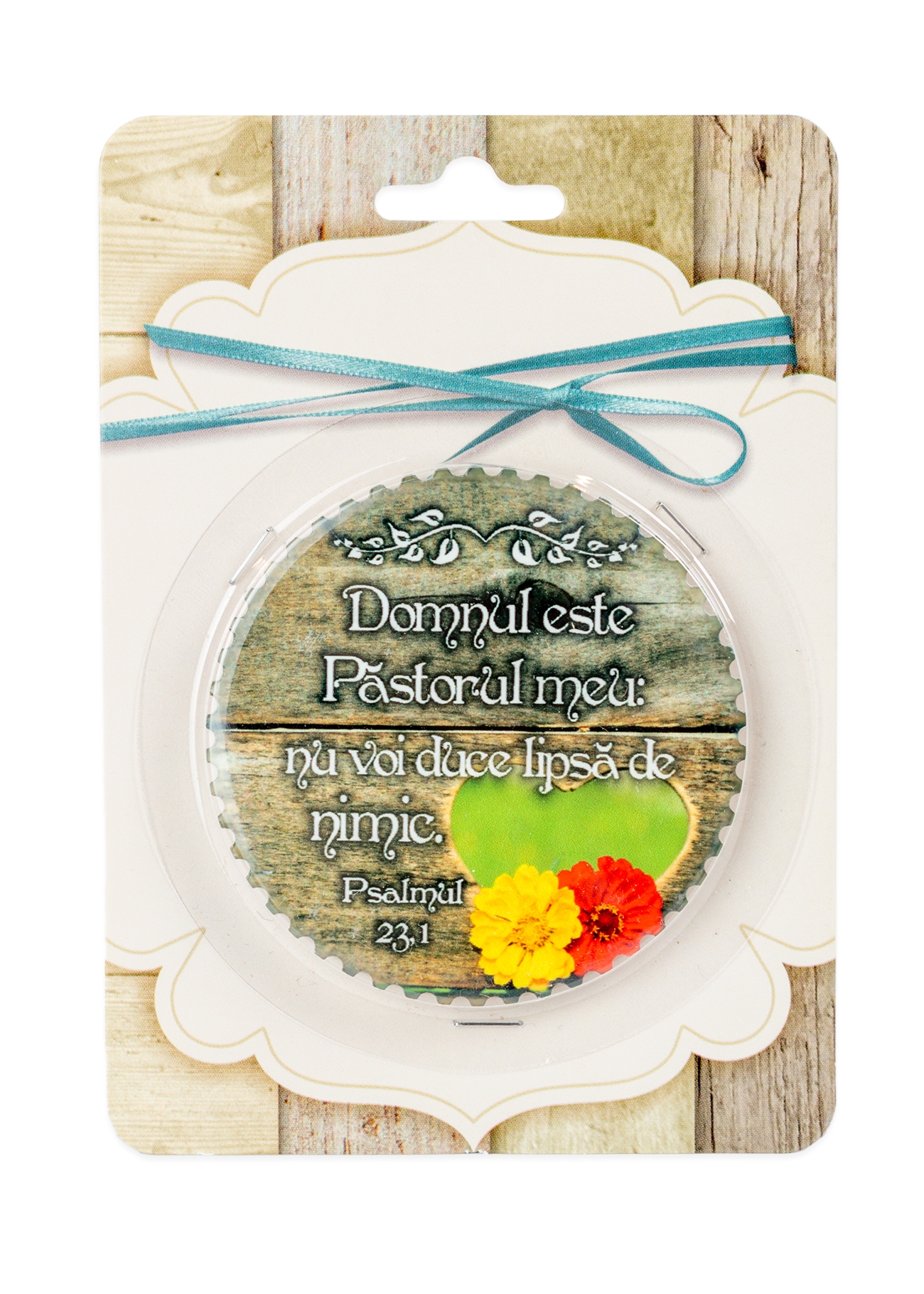 Magnet ceramic cu mesaj creștin - Domnul este Păstorul meu (Ps. 23:1)