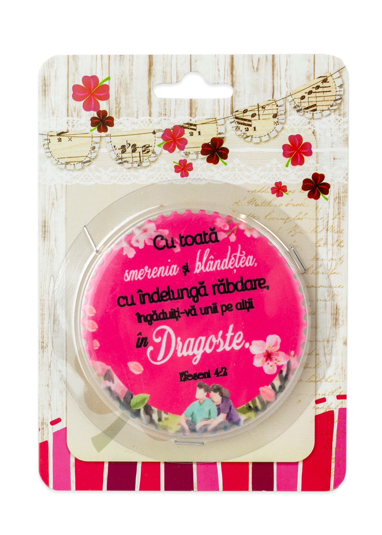 Magnet ceramic cu mesaj creștin - "Cu toata smerenia si blandetea..." (Efeseni 4:2) Magnet ceramic cu mesaj creștin - "Cu toata smerenia si blandetea..." (Efeseni 4:2)