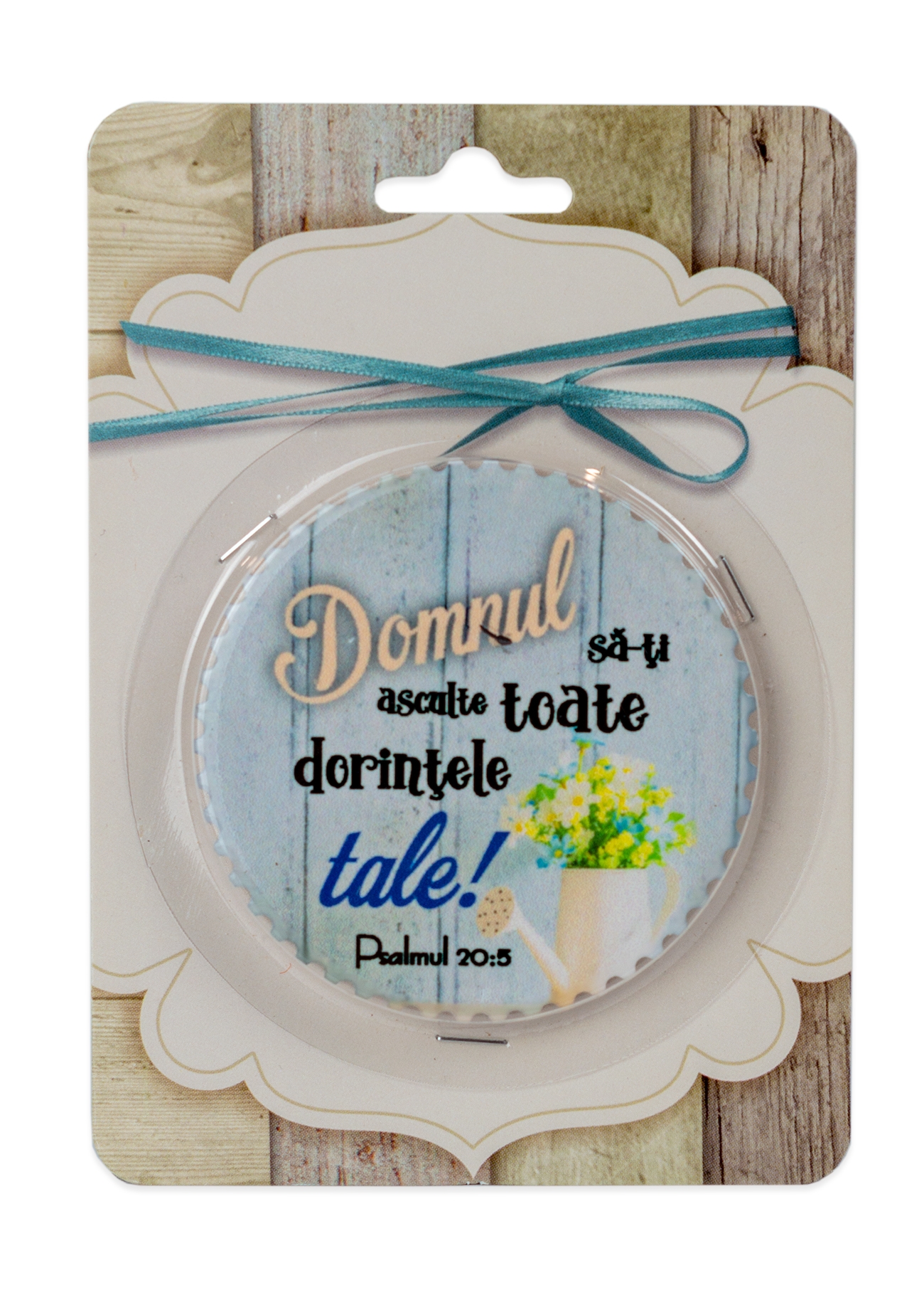Magnet ceramic cu mesaj creștin - "Domnul sa-ti asculte toate dorintele tale!" (Ps 20:5)