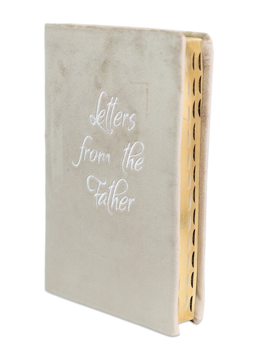 Biblia handmade, marime mare, coperta textila, margini aurii, index, cuv. lui Isus cu rosu, model 5 [SI 073 HM]