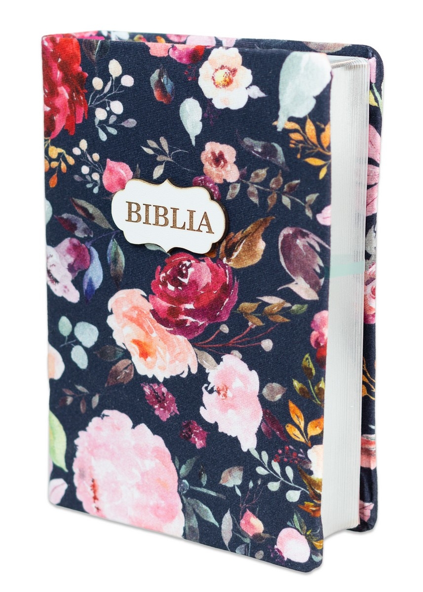 Biblia de studiu pentru femei, marime medie, coperta textila, margini argintii, model 1 Biblia de studiu pentru femei, marime medie, coperta textila, margini argintii, model 1