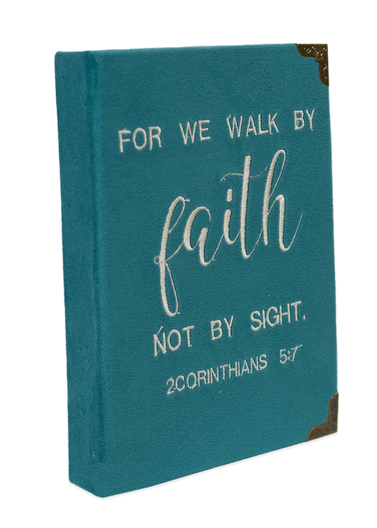 Biblia handmade, model 109, marime medie, coperta tare textila, margini aurii, index, cuv. lui Isus cu rosu [SI 057 HM]