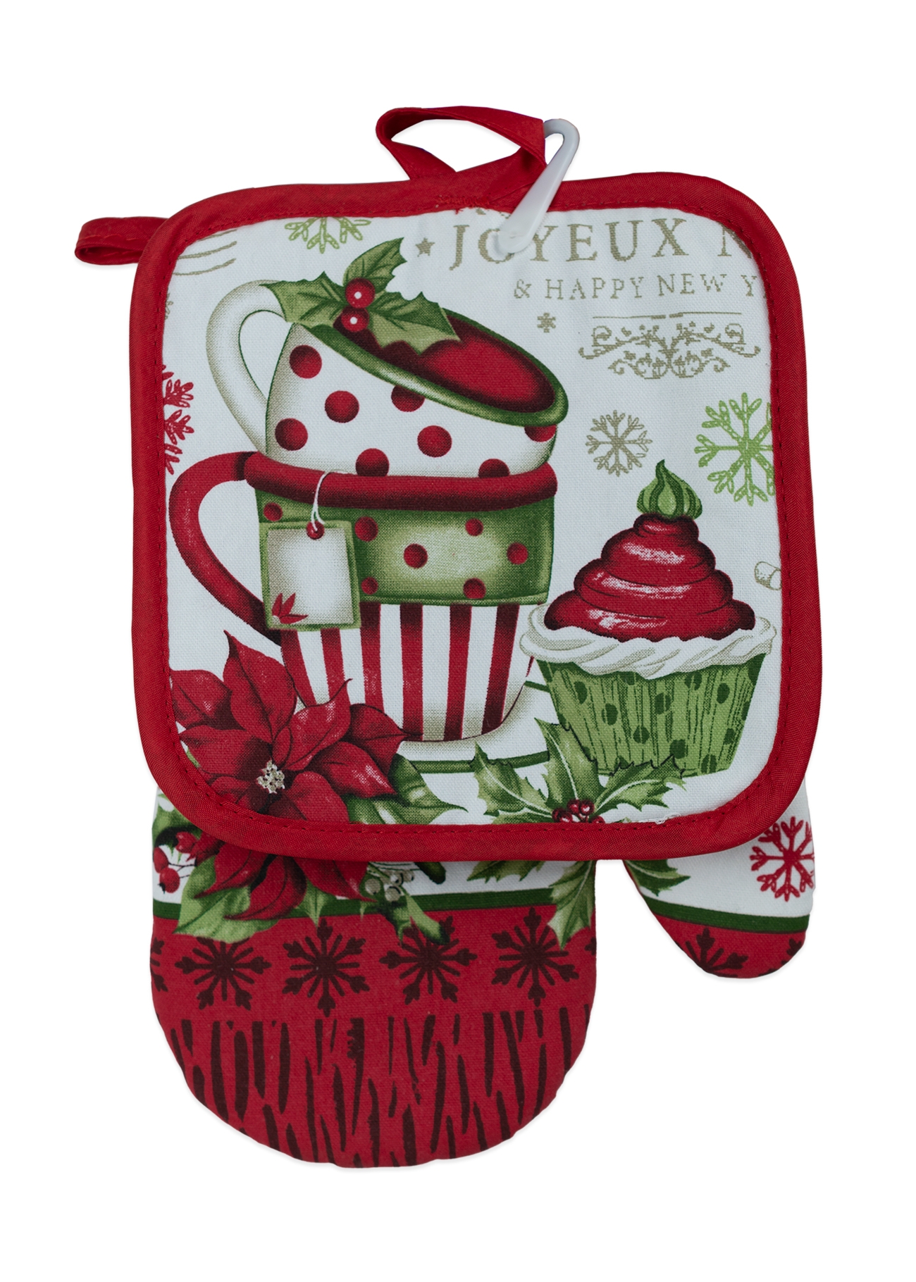 Set manusa de bucatarie, imprimeu crăciun, 18 x 26 cm Set manusa de bucatarie, imprimeu crăciun, 18 x 26 cm