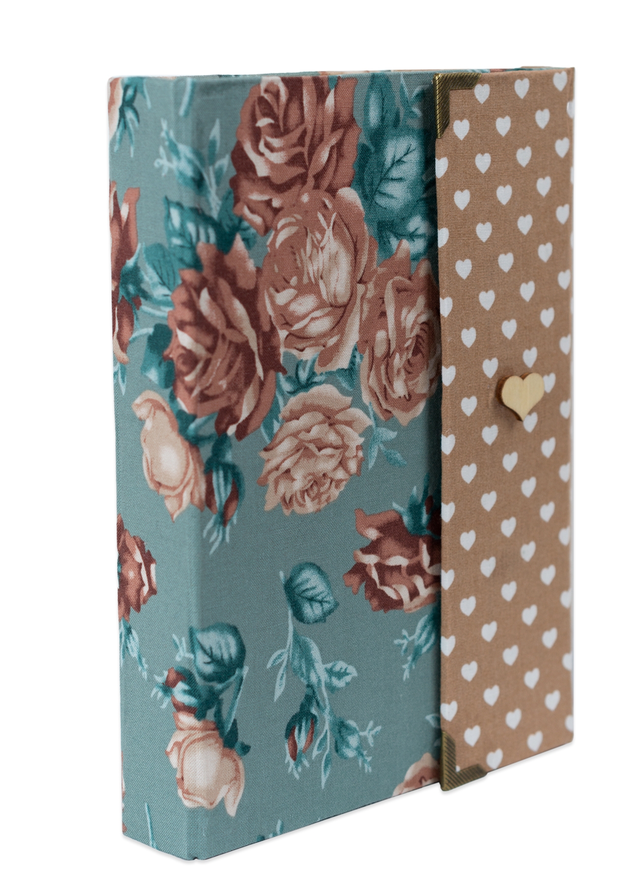 Biblia handmade, model 113, marime medie, inchidere cu clapeta, coperta tare textila, margini aurii, index, cuv. lui Isus cu rosu [SI 057 HM]